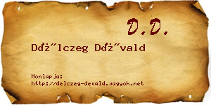 Délczeg Dévald névjegykártya